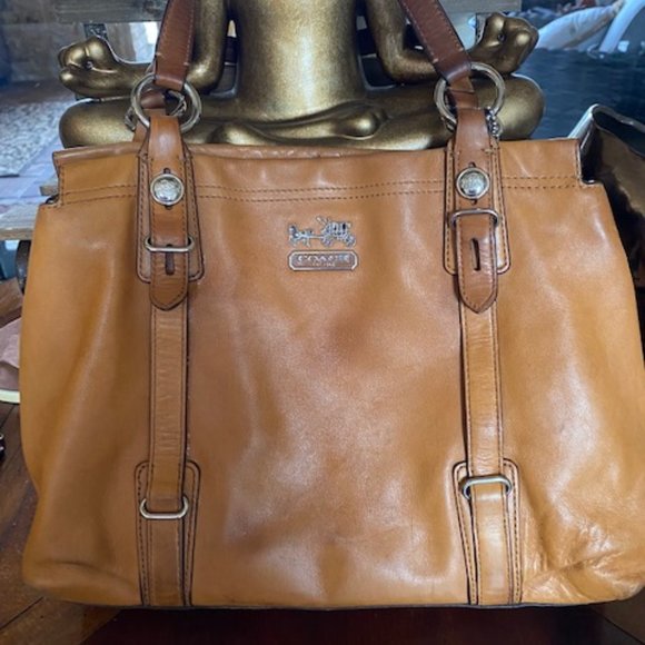 Coach Handbags - Coach Leather Soft Brown Satchel Hanfbag